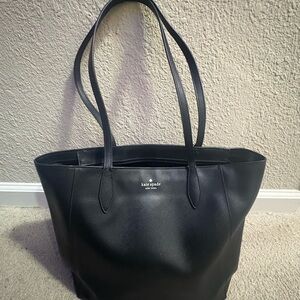 Kate Spade Black Leather Tote Bag